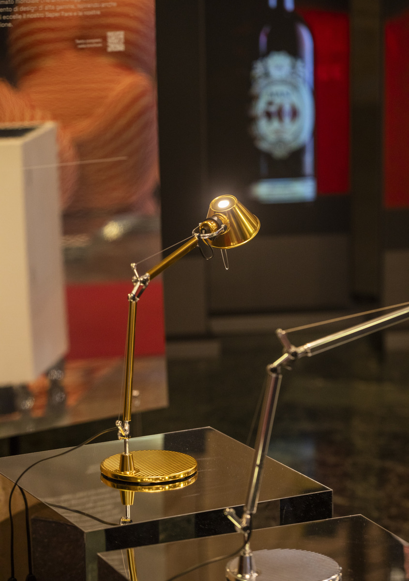 Image of Tolomeo Micro Table displayed at the exhibition.