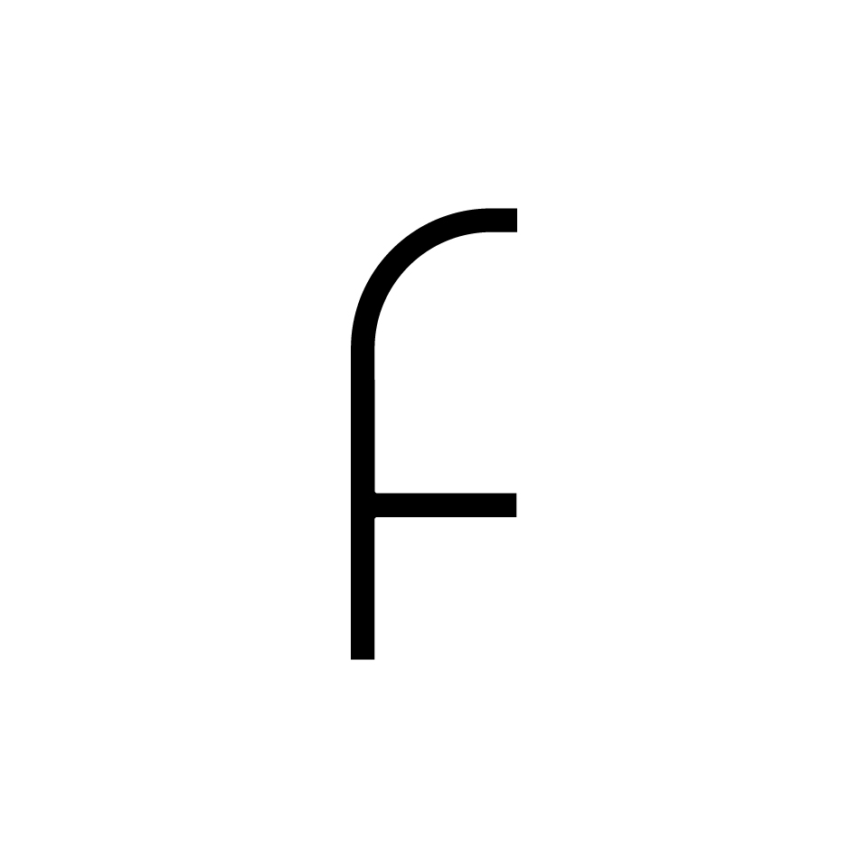 Alphabet of Light - Minuscole - Lettera f