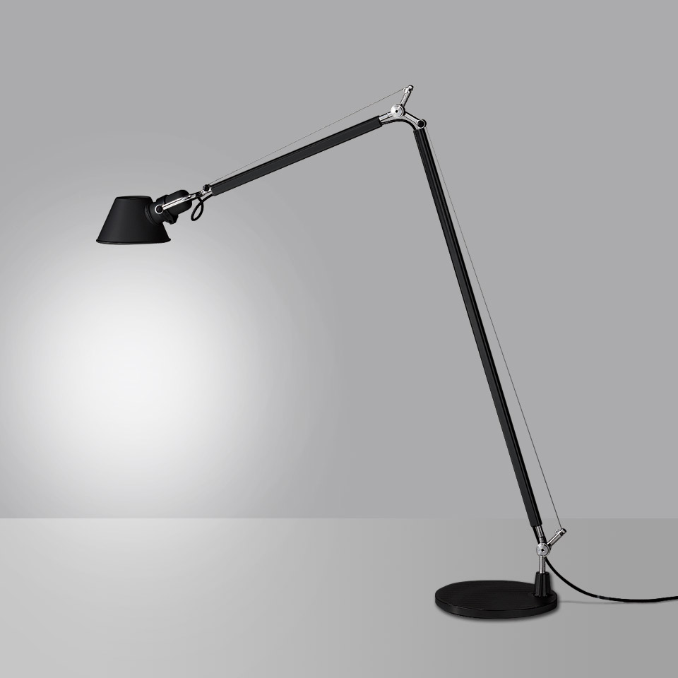 Tolomeo Reading Floor Lamp with 9 In. Base by Artemide at