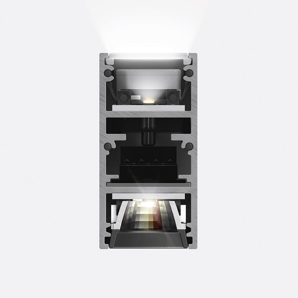 A.24 - Suspension Sharping Emission - Linear Module - Direct + Indirect Emission - 1176mm - 24° - 2700K - Black