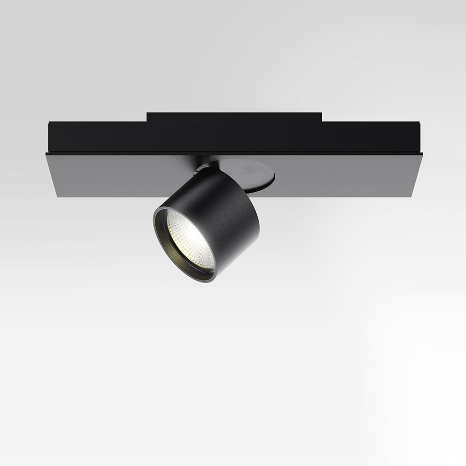 Hoy System - Spot Module - 13° - 2700K - Dimmable DALI - Black