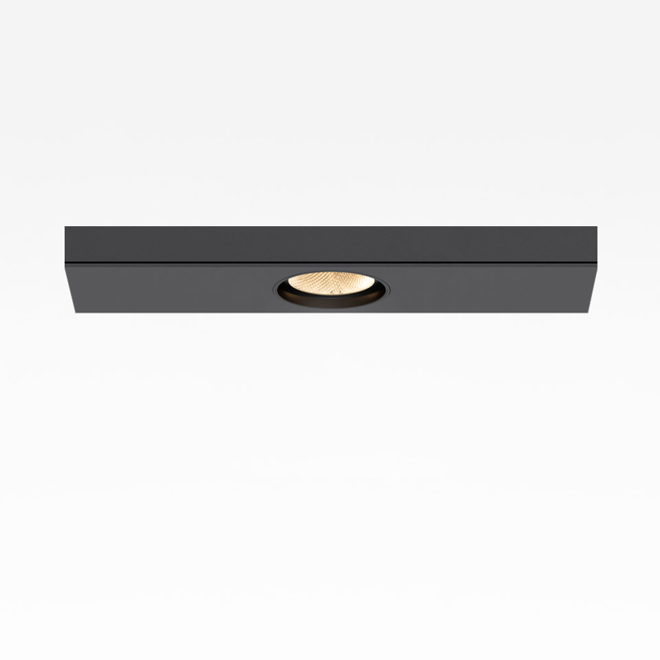 Hoy System Recessed - Modulo Spot X1 - Ø90 - Fisso - 13° - 2700K - Nero