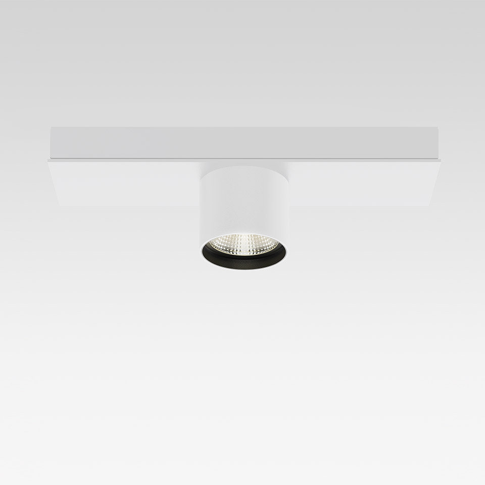 Hoy System Recessed - Modulo Spot X1 - Ø90 - Orientabile - 13° - 2700K - Bianco