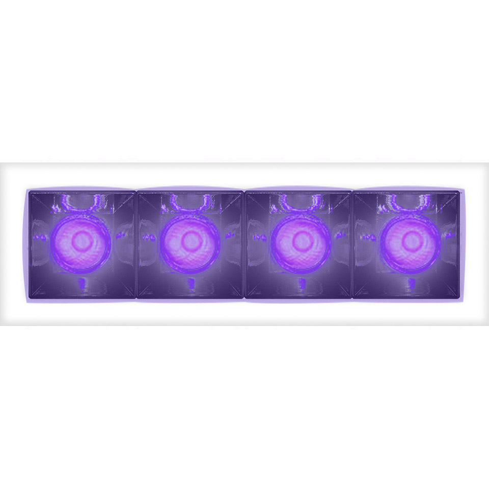 Sharp - 4 optic unit - 11W - 20° Violet Integralis Trim White