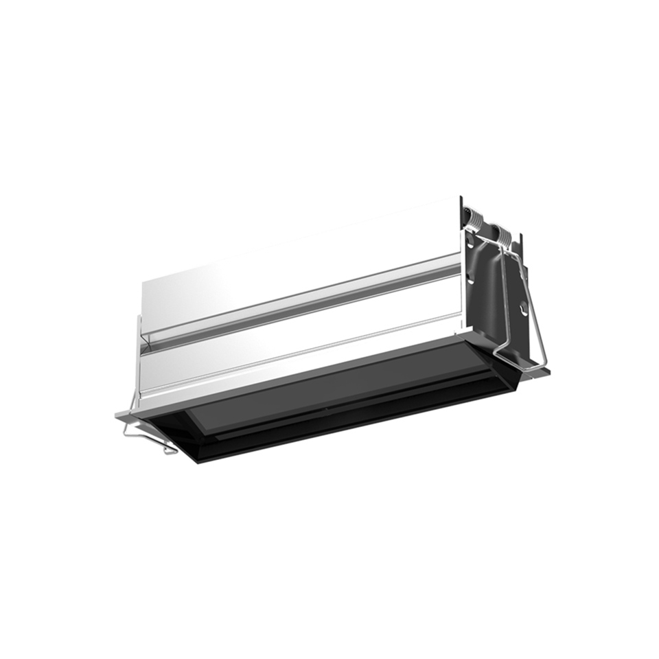 Sharp Wall Washer - Trim - 4 optic unit - 44W - 2700K - Silver/Black