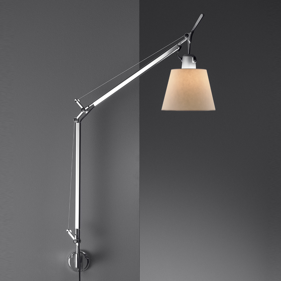 Tolomeo basculante parete - Body Lamp with Parchment Diffuser 180