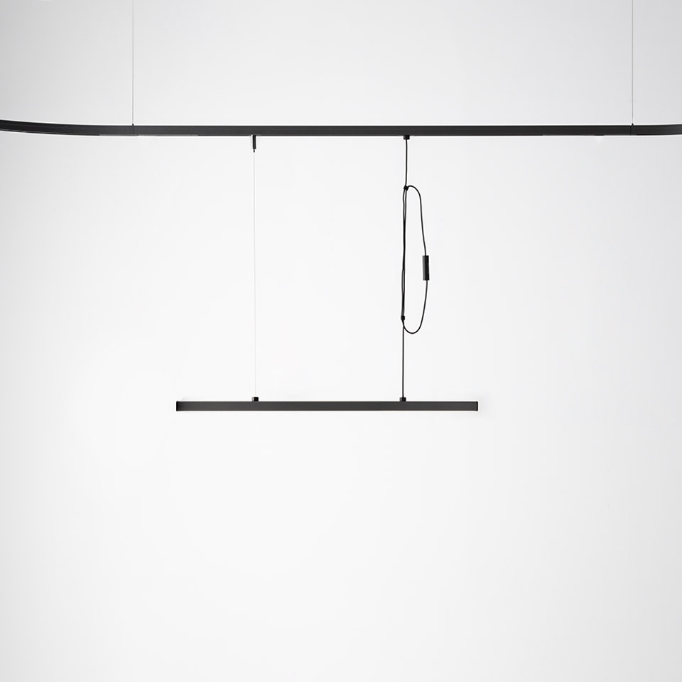 Turn Around - Diffused Linear Pendant - 600mm - 2700K - Titanium