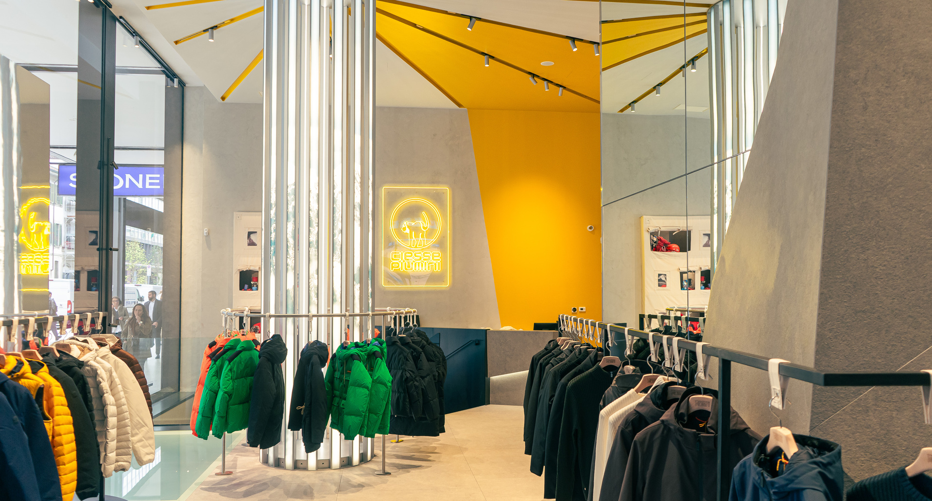 Image of the interior of the shop illuminated by Turn Around + Vector.